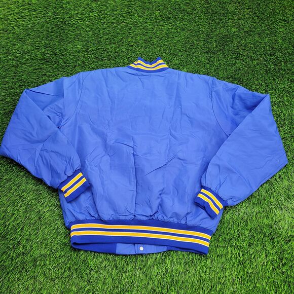 Vintage 70s Gun Club Bomber Jacket Medium 23x24 Blue - Picture 2 of 15